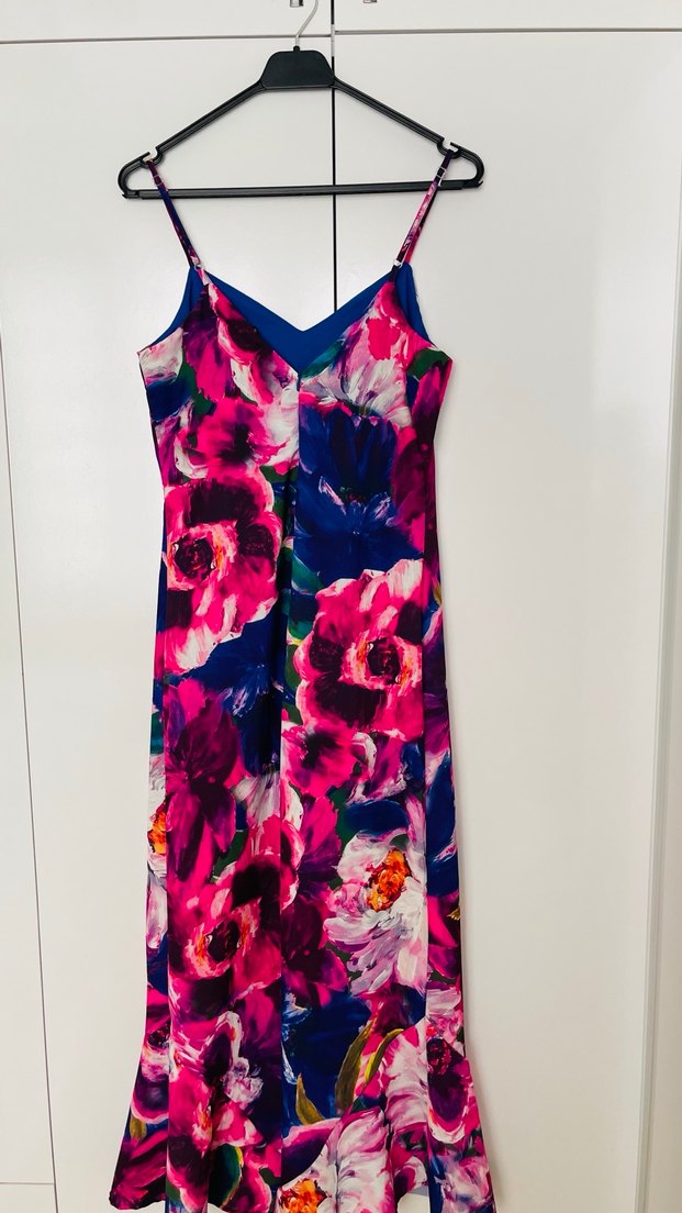 Kadın Çok Renkli Uzun Askılı Elbise - Görsel 2