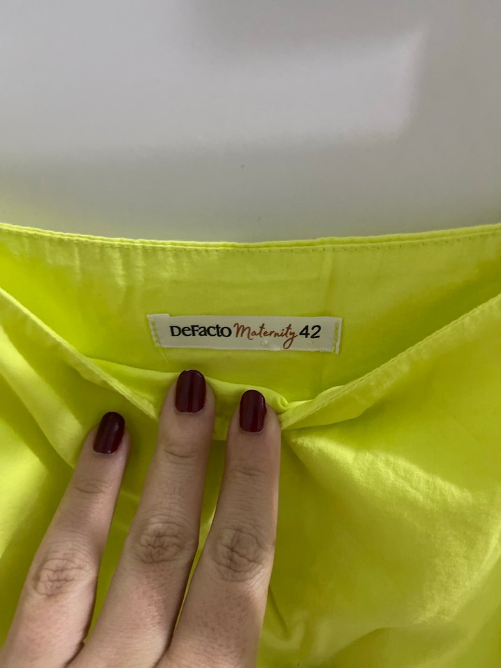 Sarı Askılı Midi Keten Elbise - Görsel 2