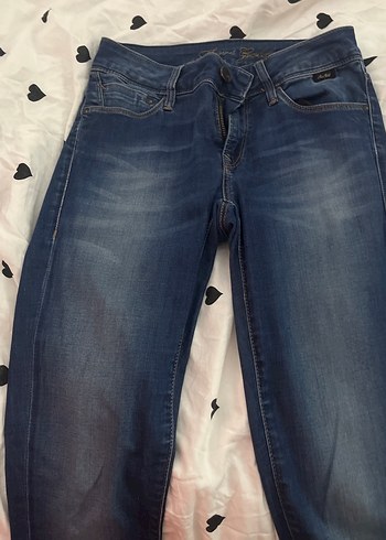 Diğer Koyu Mavi Denim Jean Dusuk Bel