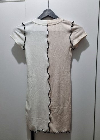 s Beden Fırfırlı Kısa Kollu Mini Elbise y2k