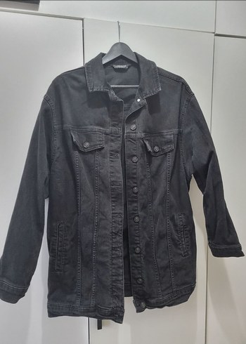 Oversize Siyah Kot Denim Ceket
