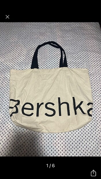 Bershka logo baskılı bez çanta