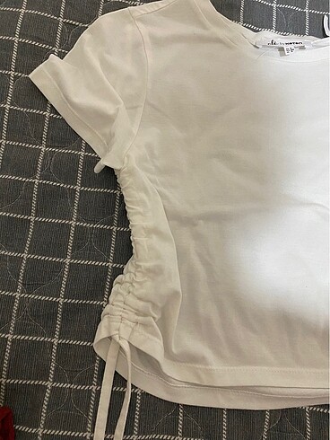 s Beden beyaz Renk KOTON büzgülü tişört