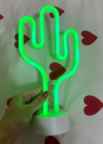 Beyaz Kaktüs Şekilli Masa Lambası - Görsel 3