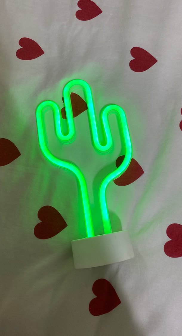 Beyaz Kaktüs Şekilli Masa Lambası - Görsel 5