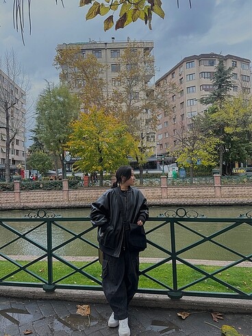 l Beden gri Renk Vintage Kargo Pantolon