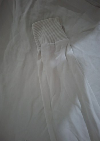 Beyaz Baskılı Pamuklu Uzun Kollu sweatshirt - Görsel 2