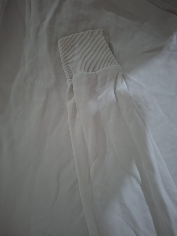 Beyaz Baskılı Pamuklu Uzun Kollu sweatshirt - Görsel 2