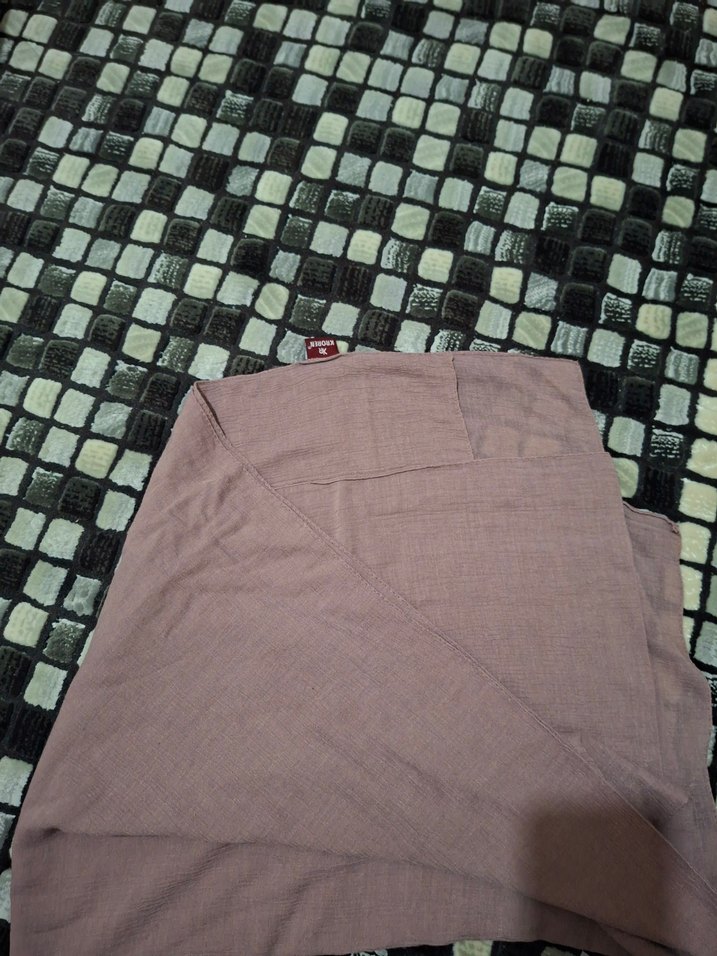 pembe Keten Kadın Şal - Görsel 2