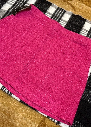 Pembe Triko Mini Etek - Görsel 2