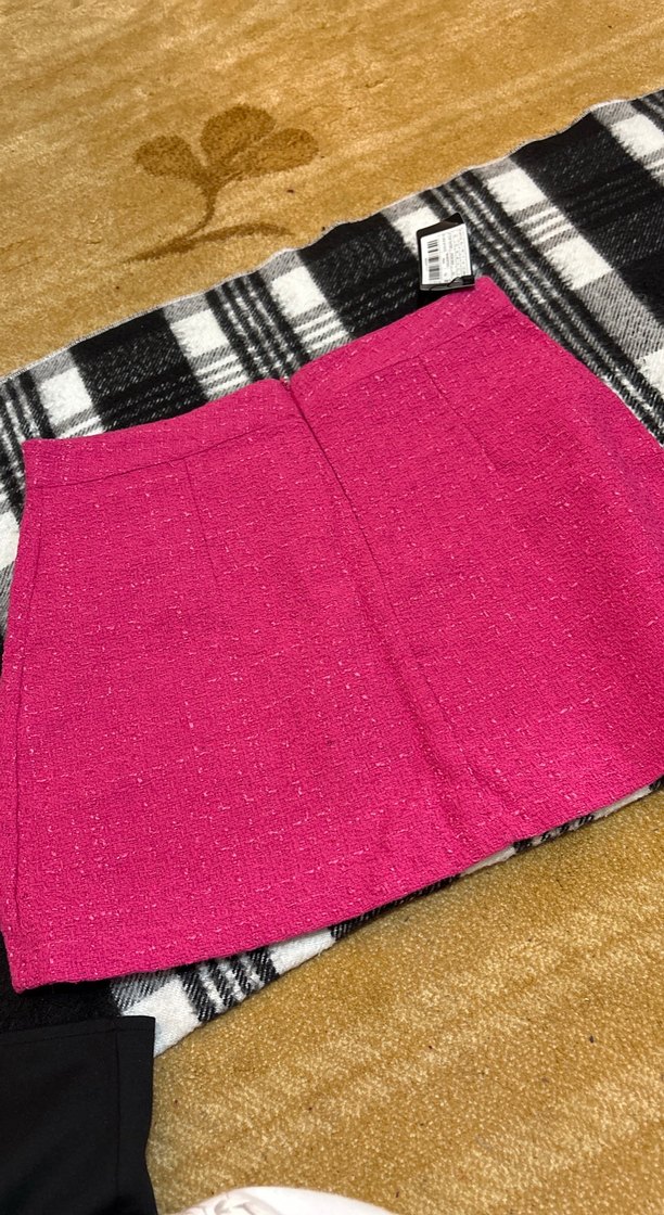 Pembe Triko Mini Etek - Görsel 4