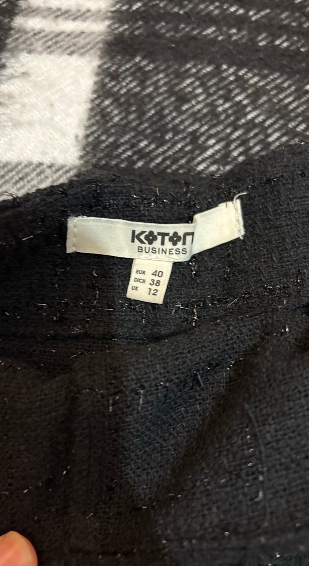 Siyah Örgü Mini Etek Kadın - Görsel 5