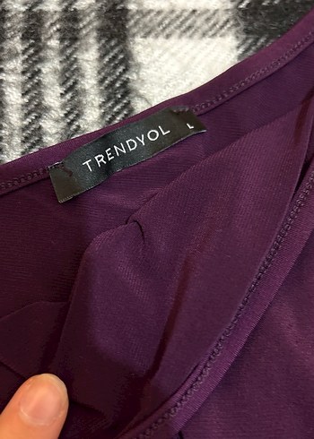 Mor Drapeli Boğazlı Kadın Bluz - Görsel 2