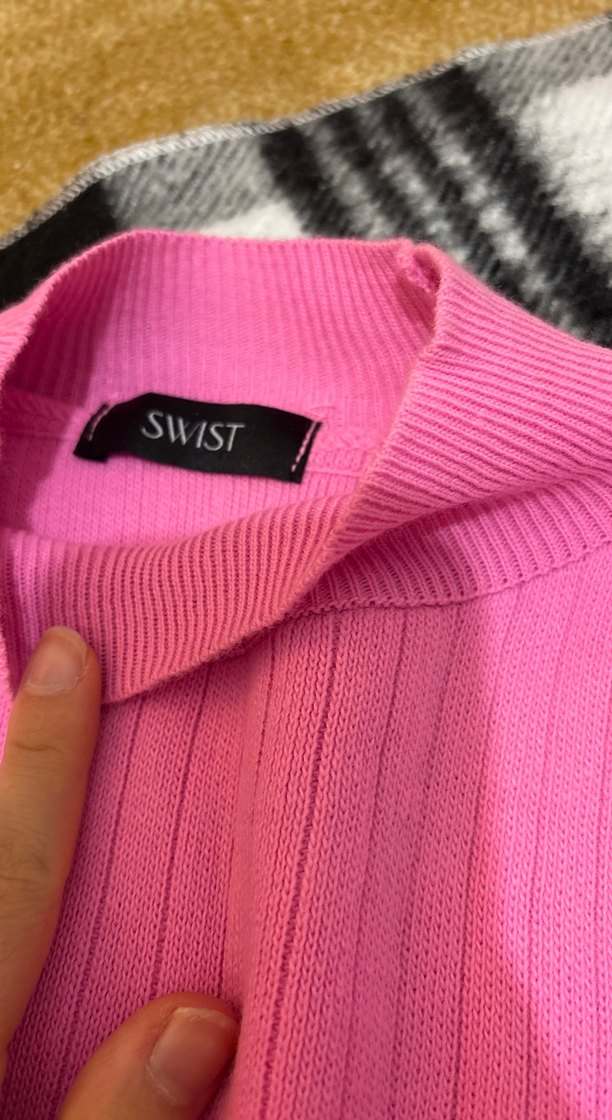 Pembe Triko Kadın Kumaş Pantolon - Görsel 3