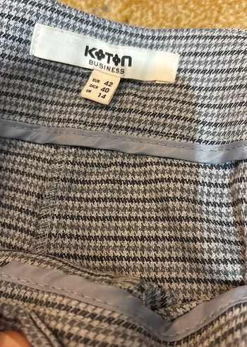 Gri Pilili Kadın Kumaş Pantolon - Görsel 3