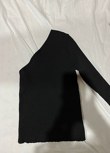 Diğer Siyah tek omuz crop
