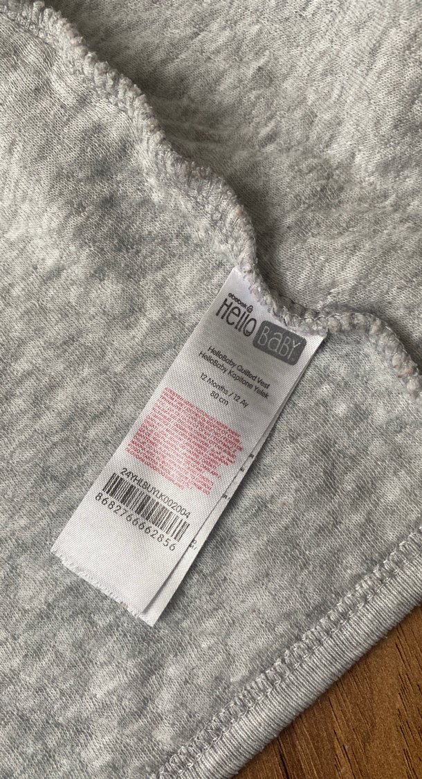 Gri Erkek Çocuk Zebra Desenli Düğmeli Yelek - Görsel 5