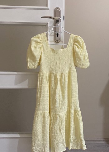 Kız Çocuk Sarı Uzun Elbise - Görsel 5