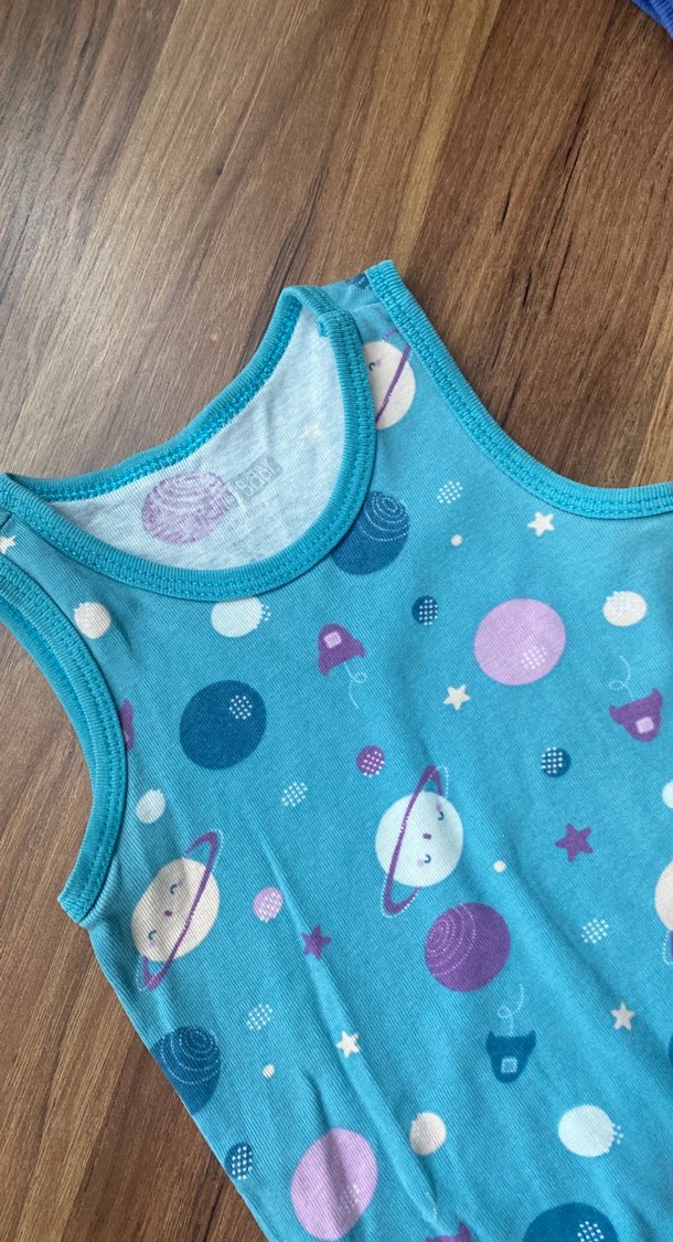 Erkek Bebek Kolsuz çıtçıtlı Atle, Renkli Baskılı - Görsel 3