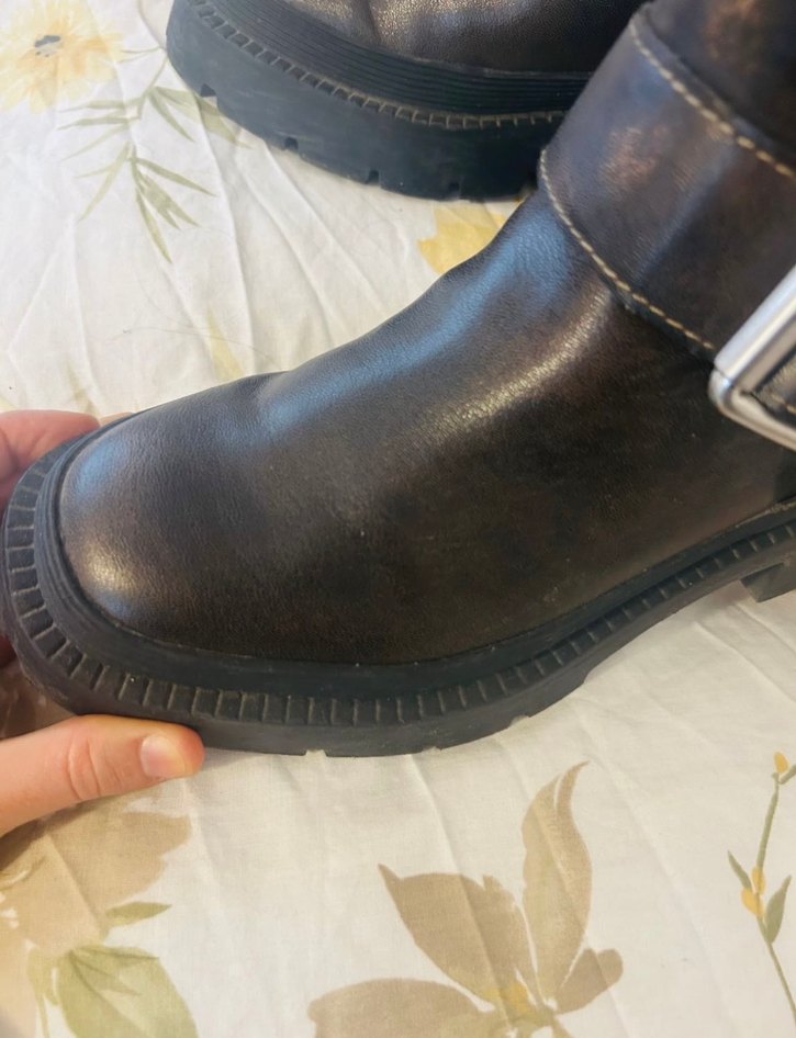 Dizüstü Deri Çizme zara biker bershka adl - Görsel 5