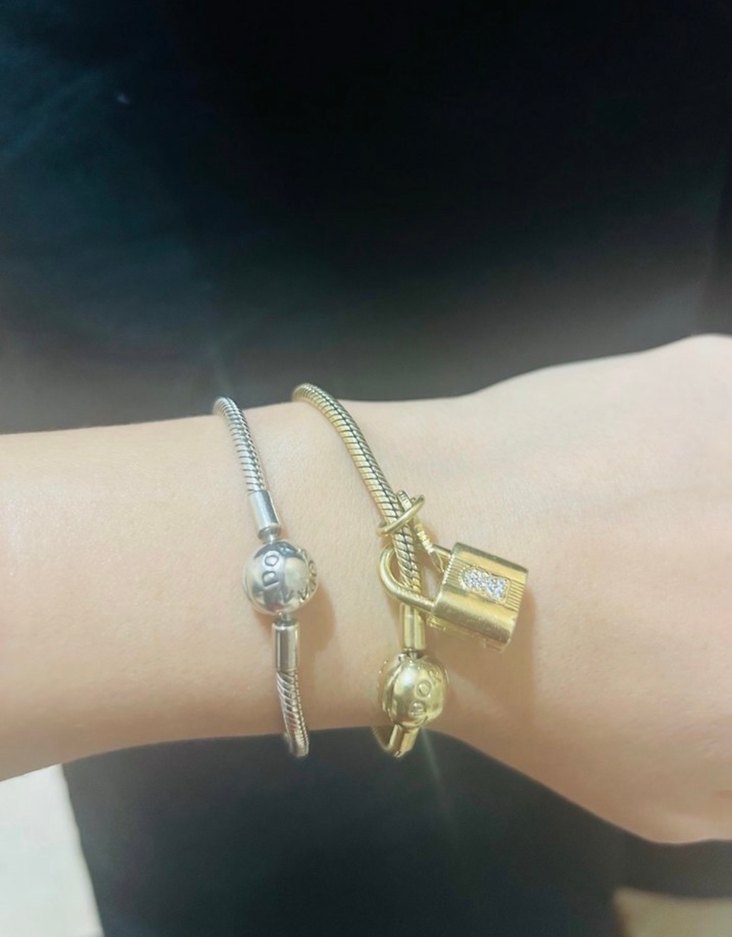 Pandora Altın Kilit ve Anahtar Charm - Görsel 2