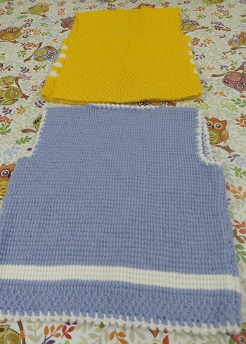 Nakışlı Renkli Kız Erkek Çocuk Örgü Yelek - Görsel 7