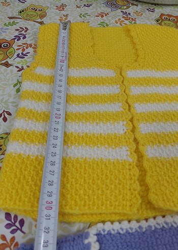 Nakışlı Renkli Kız Erkek Çocuk Örgü Yelek - Görsel 3