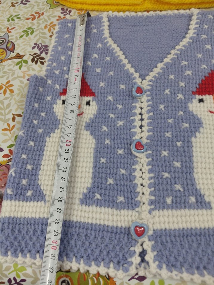 Nakışlı Renkli Kız Erkek Çocuk Örgü Yelek - Görsel 4