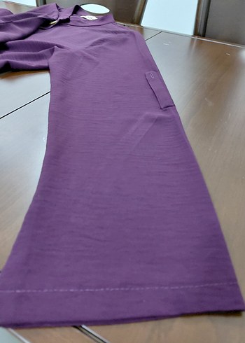 Düğmeli Mor Uzun kap - Görsel 7