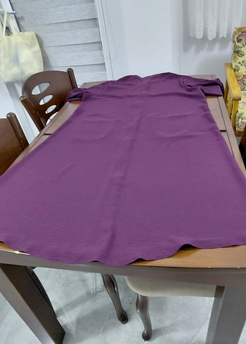 Düğmeli Mor Uzun kap - Görsel 2