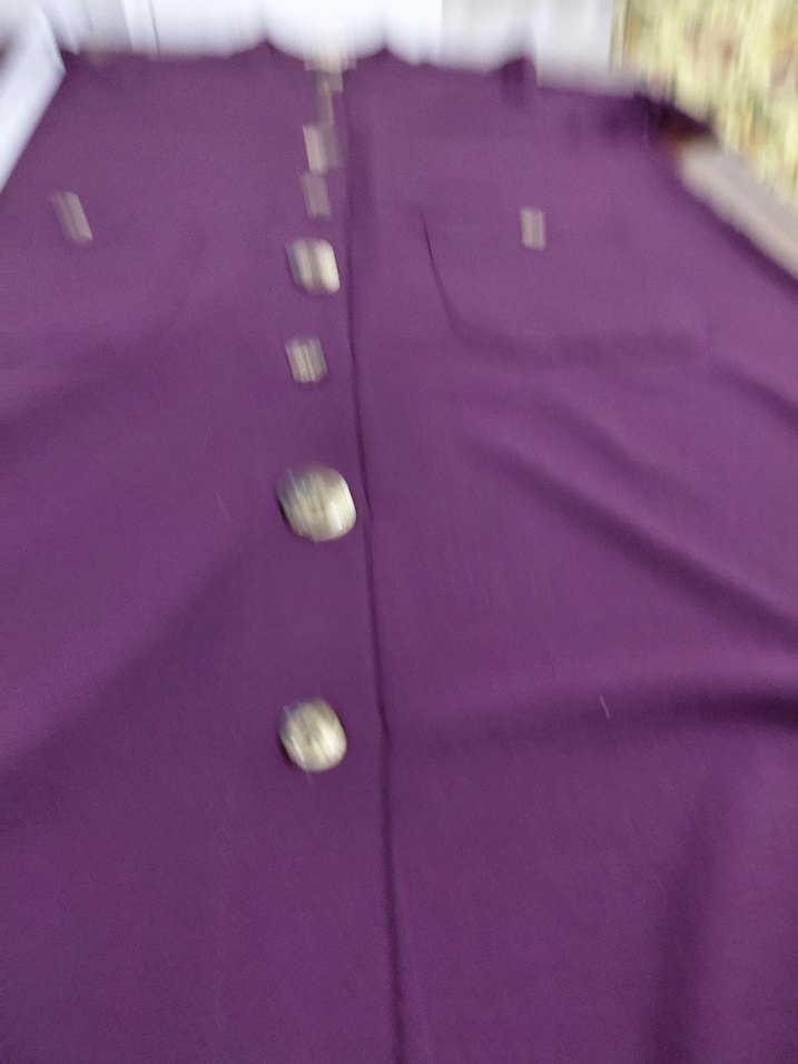 Düğmeli Mor Uzun kap - Görsel 3