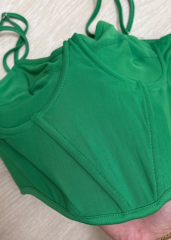 m Beden yeşil Renk Koyu Yeşil İnce Askılı Büstiyer