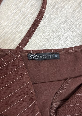 Zara Çizgili Kahverengi Parisian Bralet