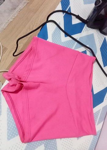 Yüksek bel pembe Mini ŞORT YENİ - Görsel 2