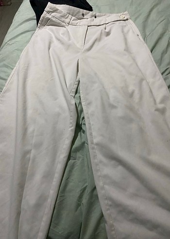 beyaz kumaş pantolon - Görsel 3