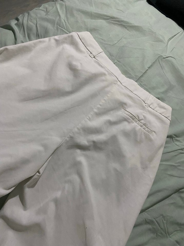 beyaz kumaş pantolon - Görsel 2