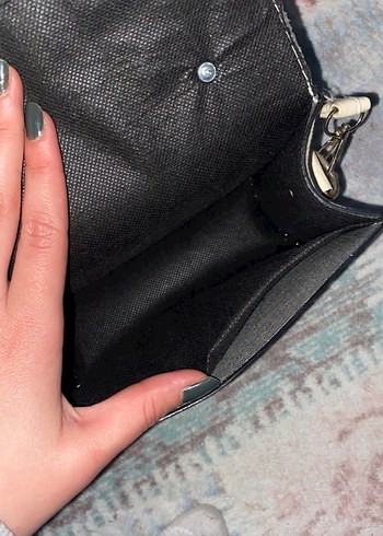 Beyaz Yılan Desenli Tokalı Kadın Çanta - Görsel 3