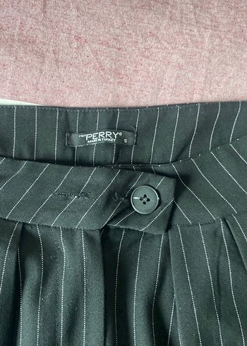 Gri Çizgili Kadın Kumaş Pantolon - Görsel 2