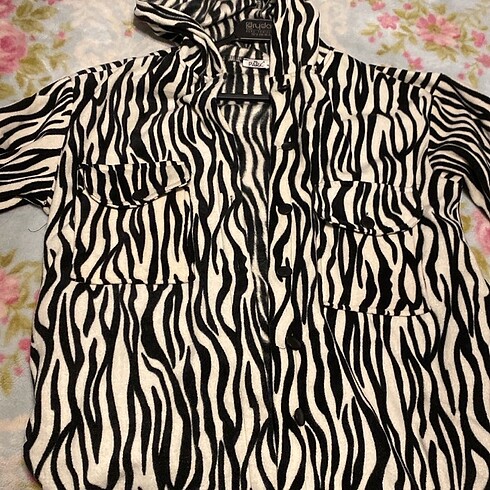 Diğer Polar zebra desenli oversize ceket