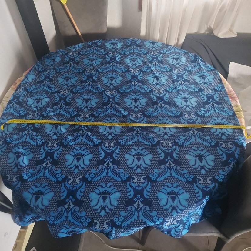 Koyu Mavi Bohem Desenli Masa Örtüsü - Görsel 2
