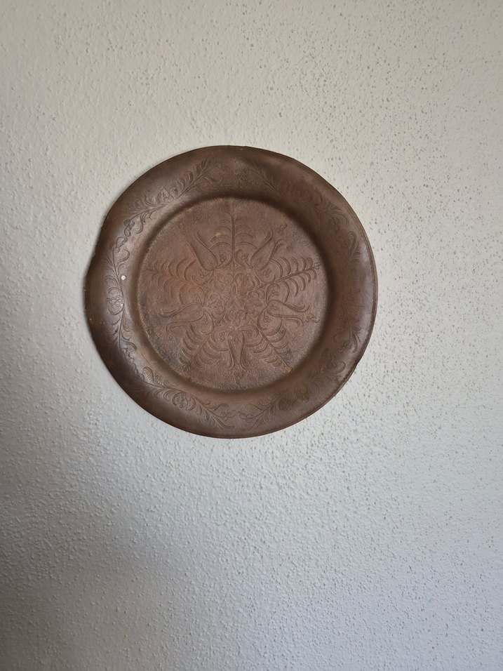 bakır Kabartmalı Tabak - Görsel 2