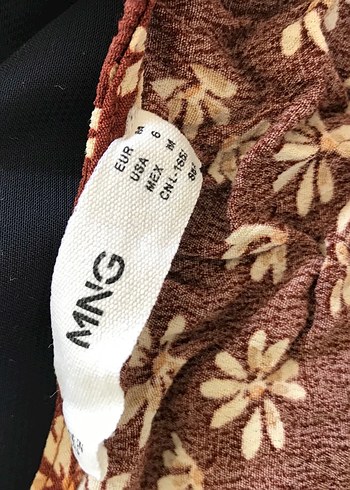 MANGO V Yaka Uzun Kahverengi Elbise - Görsel 2