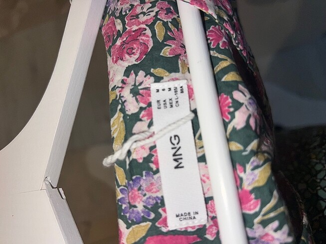 Mango floral elbise pamuk - Görsel 6