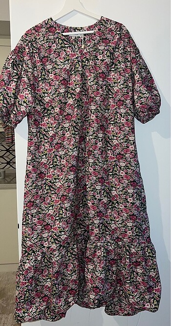 Mango floral elbise pamuk