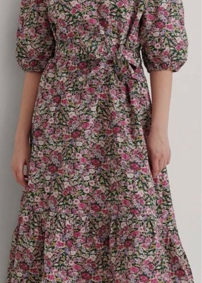 Mango floral elbise pamuk - Görsel 3