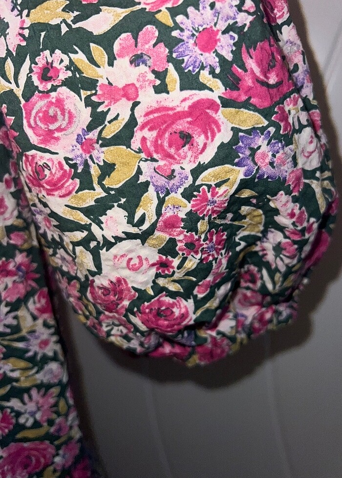 Mango floral elbise pamuk - Görsel 5