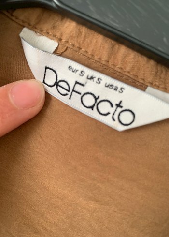 Kahverengi Keten Crop Gömlek - Görsel 2