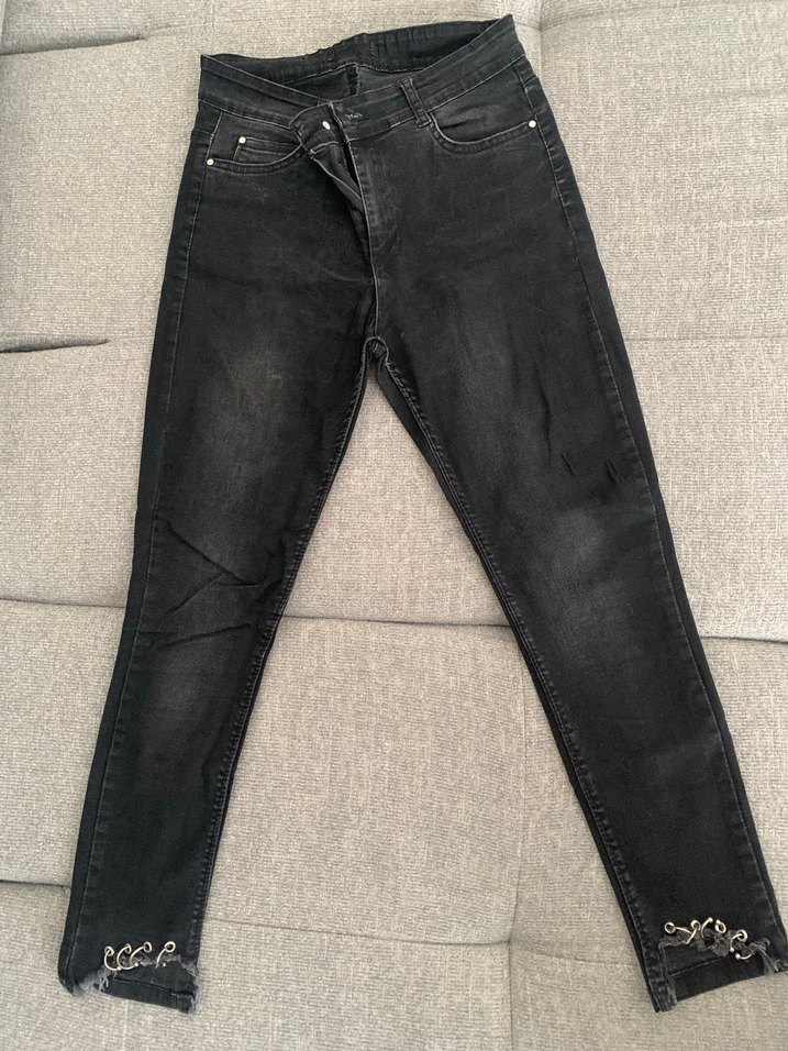 Siyah Kadın Dar Kot Pantolon - Görsel 2