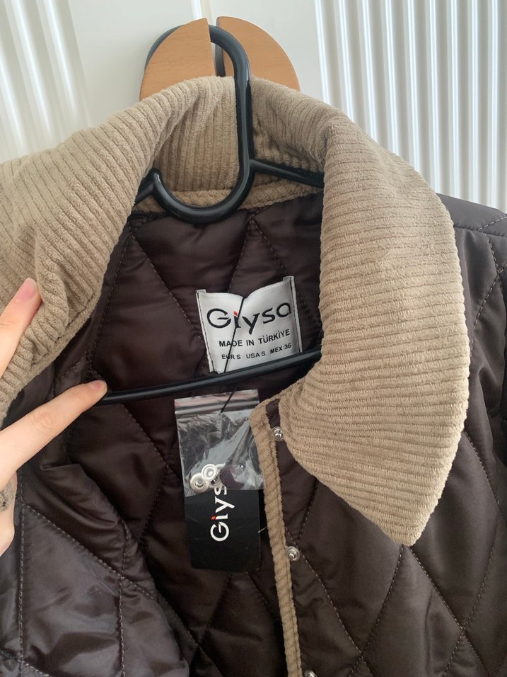 Kahverengi Kadın Mont / Ceket - Görsel 4