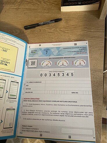  Beden Üç dört beş ayt fen deneme